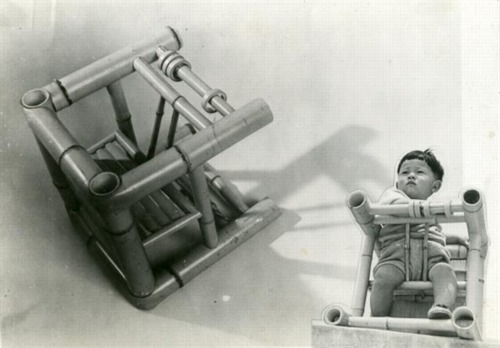 Hey, Little Buddy! Mingei Bamboo Stool/High Chair - Daddy Types